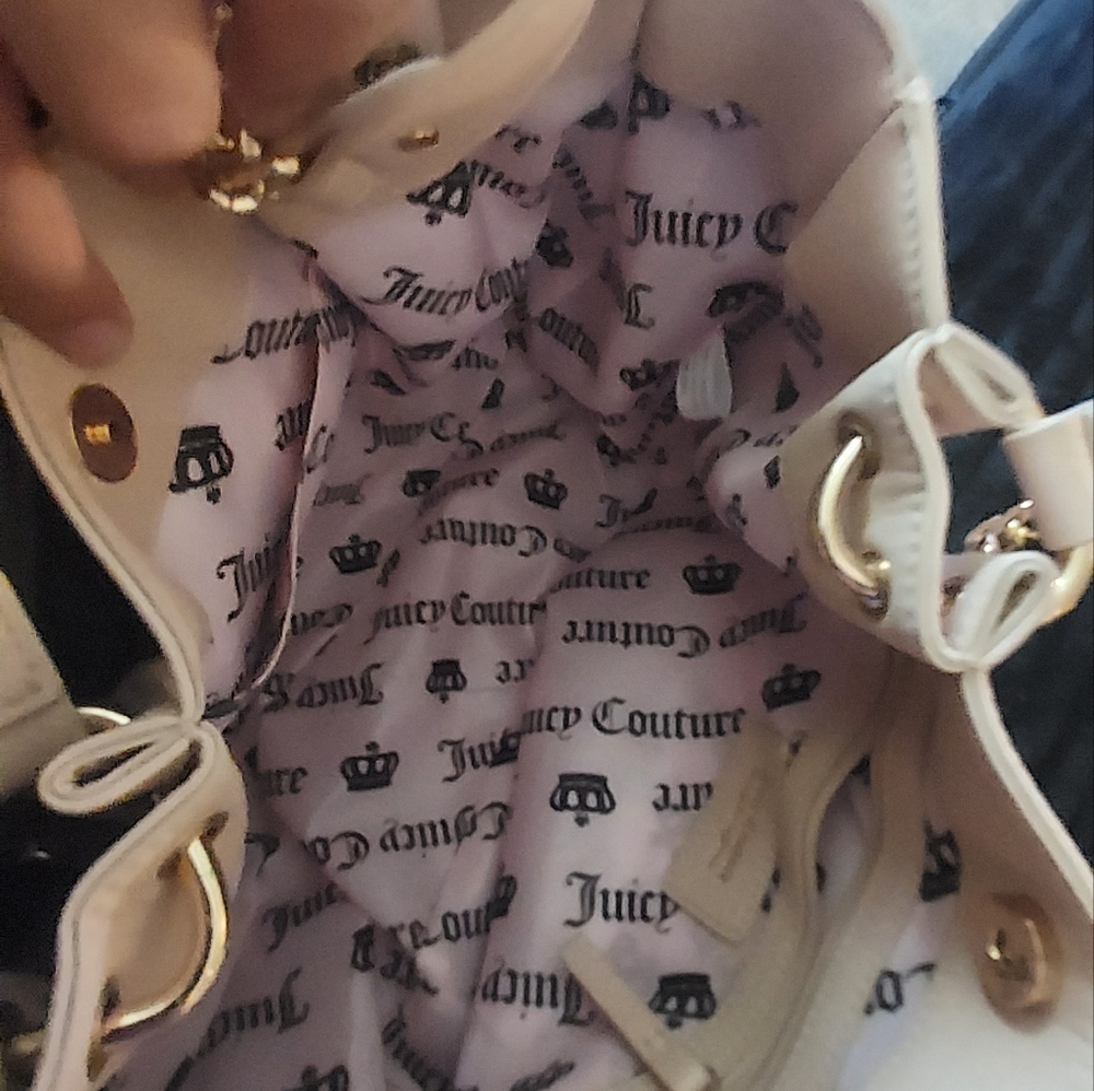 Juicy Couture Ivory Bag with Gold Chains - Picture 5 of 5